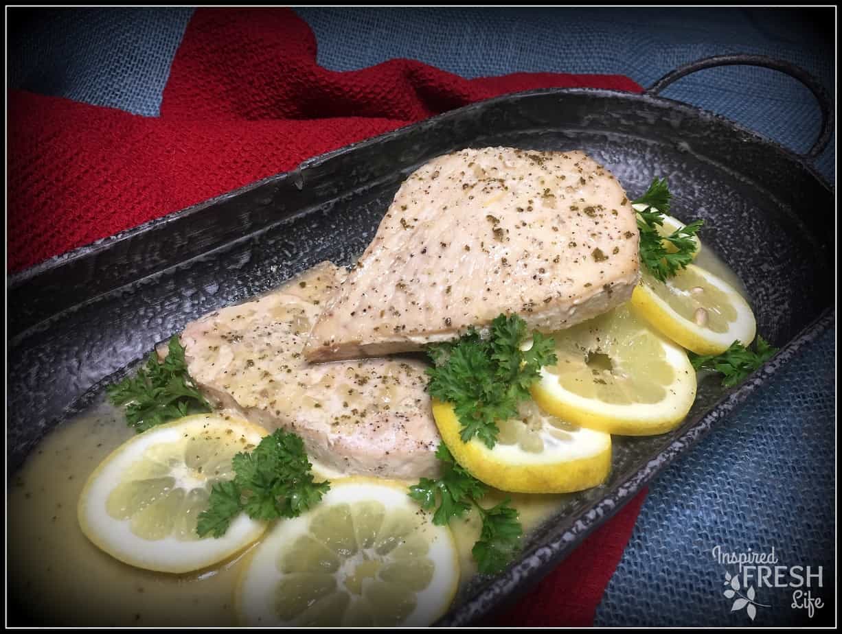 Grilled Swordfish with Garlic Sage Butter
