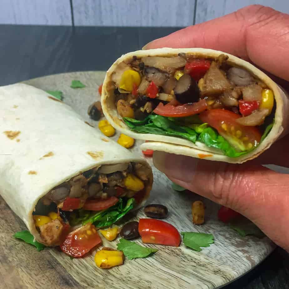 Vegetarian Burrito Pinterest pin