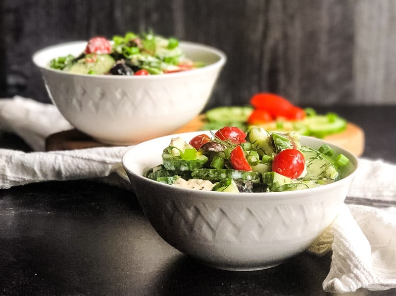 Greek Inspired Cucumber Salad | Inspired Fresh Life